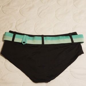 Freya Black Belted Bikini Brief Boy short Bottom Size Small